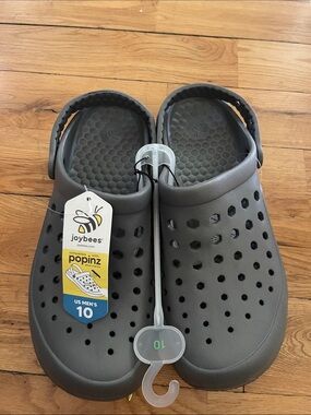 men’s Gray Slip-On Clogs with Vent Holes